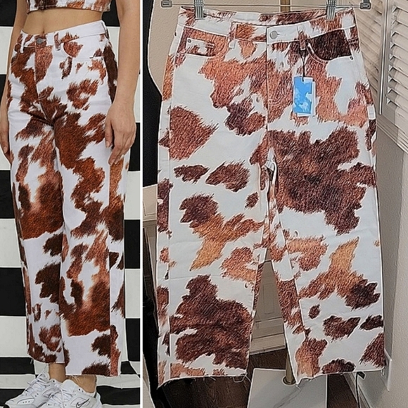 Cider Jeans Cow Print Jeans Poshmark